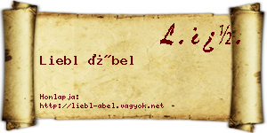 Liebl Ábel névjegykártya